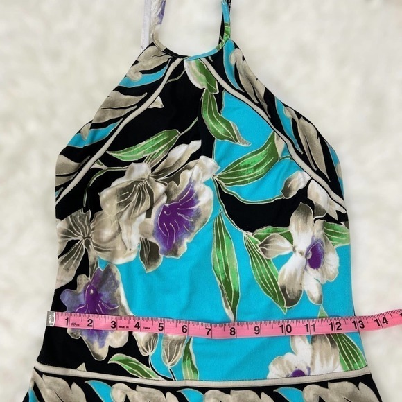 Cache Y2K Floral Halter Dress Lightweight Stretch Size Small - Picture 14 of 16